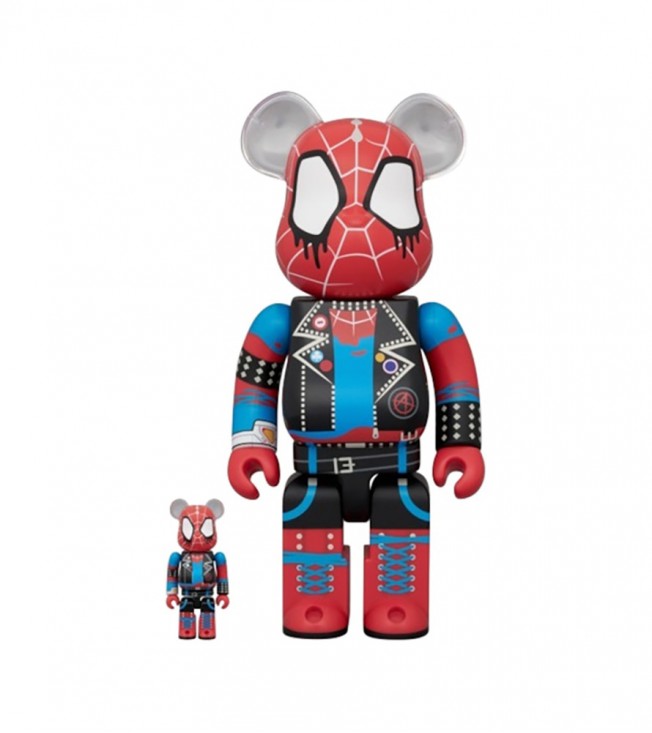 Bearbrick Marvel Spider-Man Across the Spiderverse Spider-Punk 100% & 400% Set
