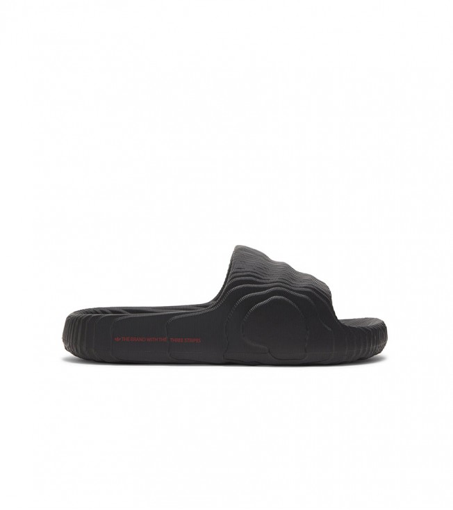 adidas Adilette 22 Slides Black Scarlet