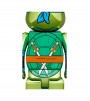 Bearbrick x Teenage Mutant Ninja Turtles Leonardo 100% & 400% Set Chrome Ver.