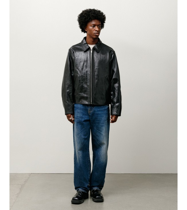 Куртка Stussy Garage Jacket Leather Black