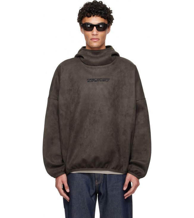 Худи Fear Of God Essentials Brown Holiday Faux-Suede Fleece Modern Hoodie
