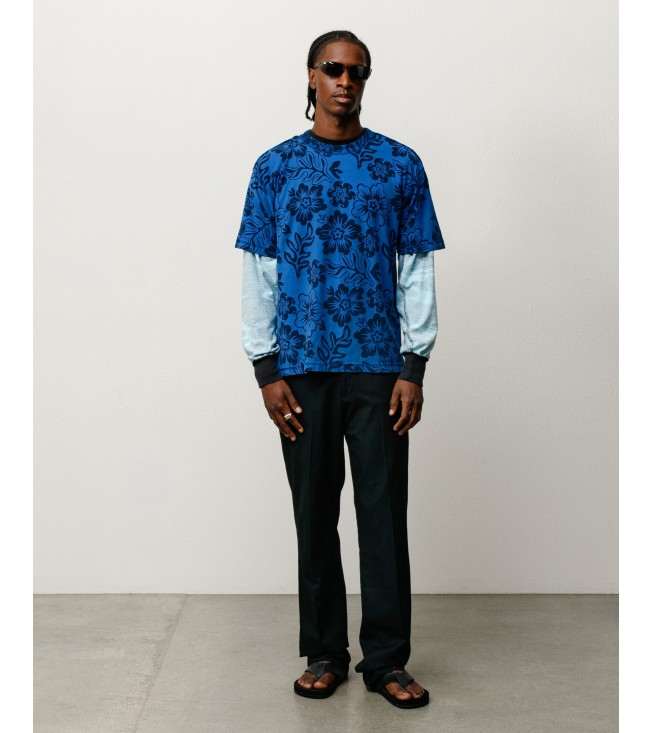 Футболка Stussy Lazy Floral Tee Sport Blue