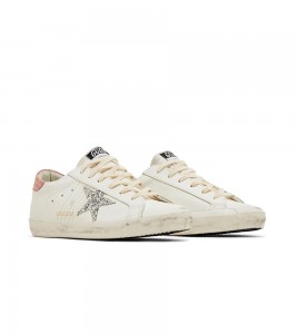 Golden Goose Super-Star White Silver Glitter Pink (WMNS) - Фото №2