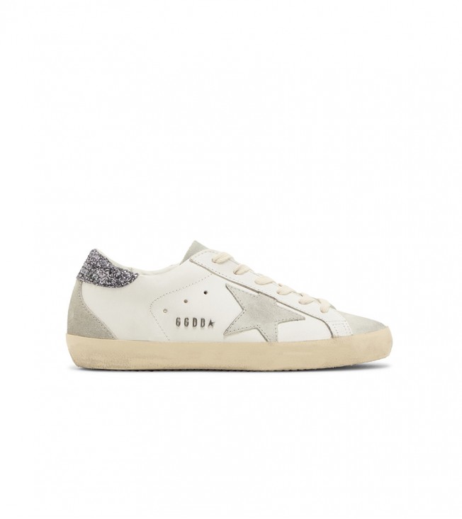 Golden Goose Super-Star White Dark Grey Glitter (WMNS)