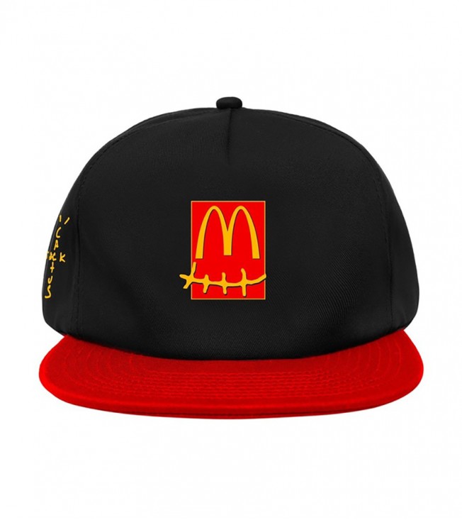 Кепка Travis Scott x McDonald's Smile Black Red