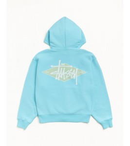 Худи Stussy Basic Diamond Zip Hoodie Teal - ???? ?20