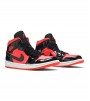 Кроссовки Jordan 1 Mid Hot Punch Black WMNS