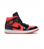 Кроссовки Jordan 1 Mid Hot Punch Black WMNS