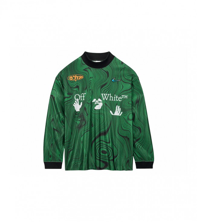 Лонгслив Nike x Off-White Allover Print Jersey Kelly Green