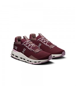 On Running Cloudnova Maroon Peony Wmns #20