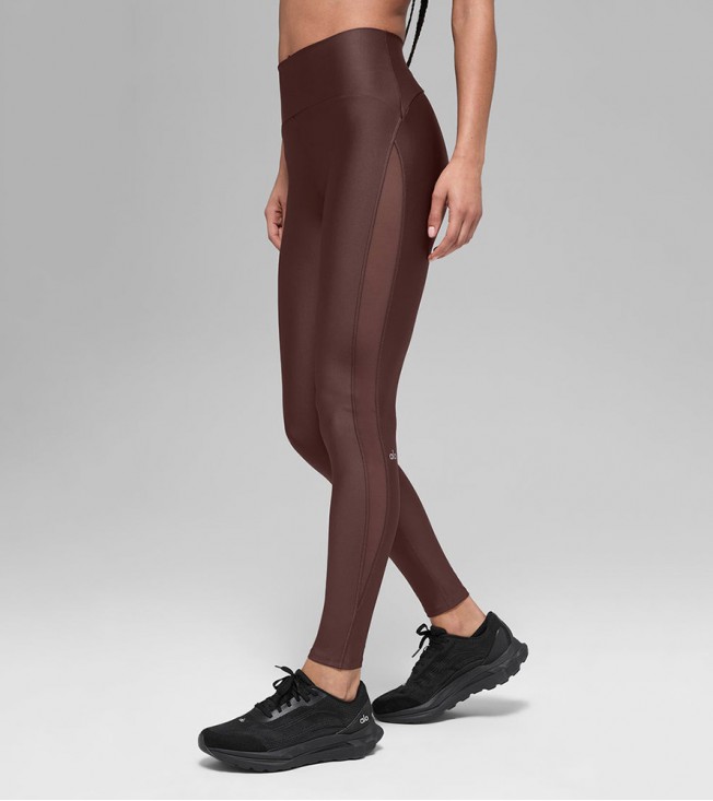 Леггинсы Alo Yoga Airlift High-Waist Mesh Infatuation Brownstone