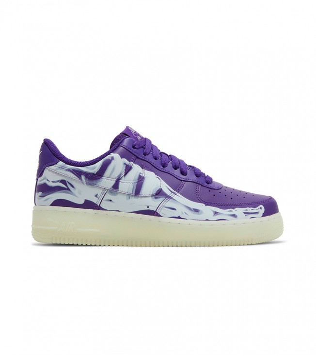 Nike Air Force 1 Low '07 QS Purple Skeleton Halloween