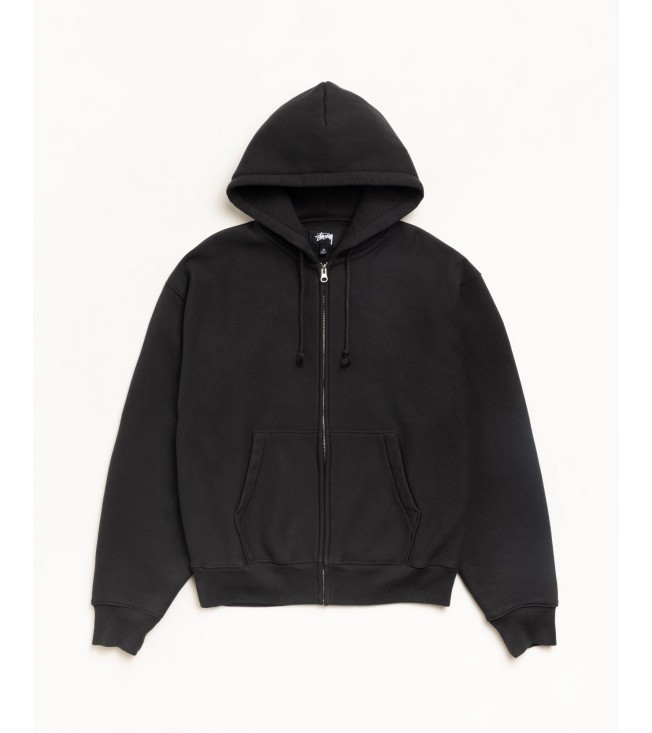 Худи Stussy Cursive Applique Zip Hoodie Black