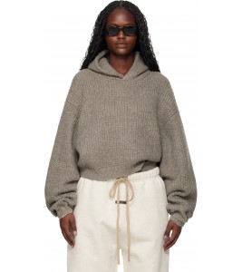 Худи Fear Of God Essentials Brown Holiday Heavy Waffle 90s Hoodie