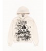 Худи Stussy Skulls Zip Hoodie Pigment Dyed Bone