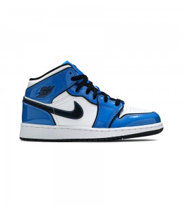 Кроссовки Air Jordan 1 Mid Signal Blue GS