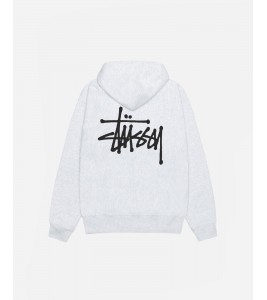Худи Stussy Basic  Zip Hoodie Ash Heather - Фото №2