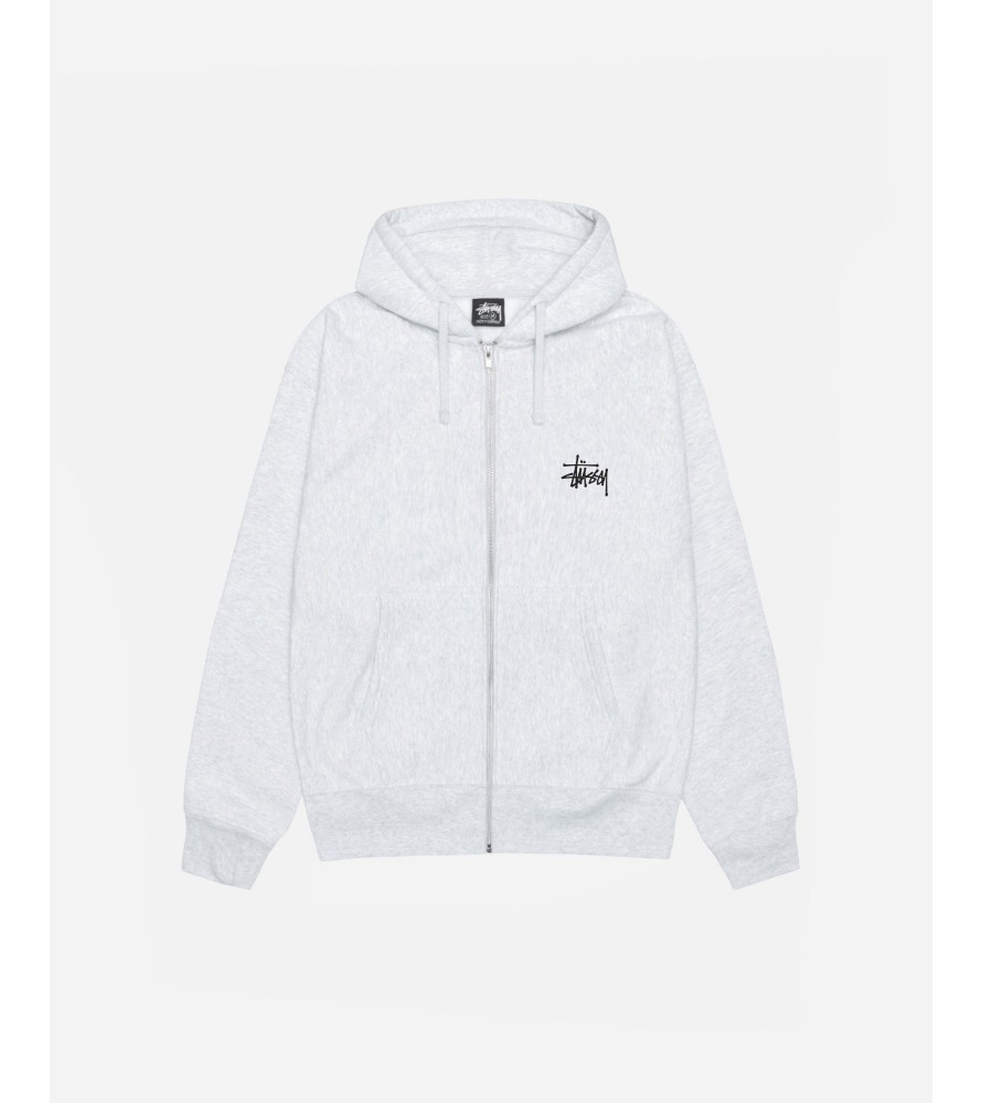 Худи Stussy BASIC ZIP HOODIE Ash Heather - 1975000-heather