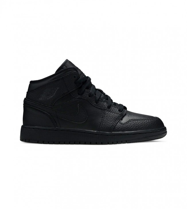 Кроссовки Air Jordan 1 Mid Black GS