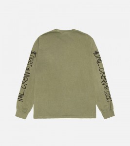 Stussy Intl Crew Ls Tee Pigment Dyed Olive - Фото №2