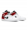 Кроссовки Jordan 1 Mid White Black Gym Red