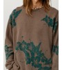 Свитер Stussy Floral Roll Neck Sweater Brown