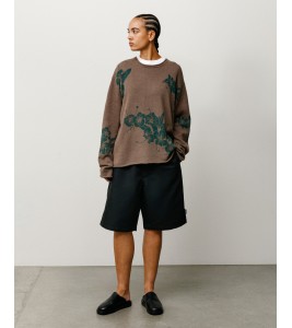 Свитер Stussy Floral Roll Neck Sweater Brown