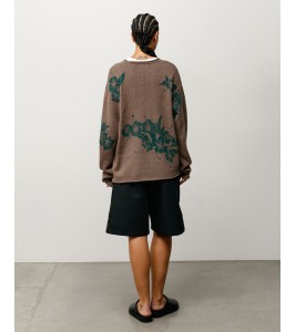 Свитер Stussy Floral Roll Neck Sweater Brown - ???? ?20