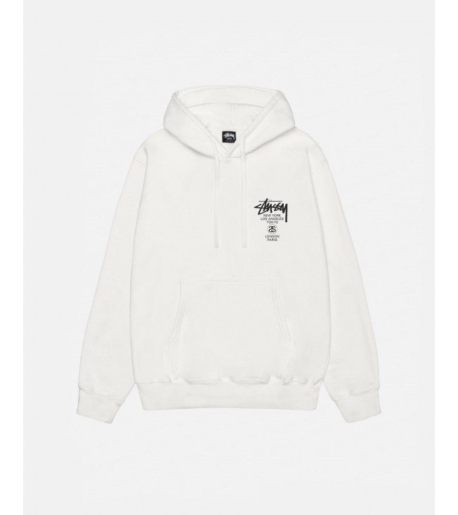 Худи Stussy World Tour Hoodie Pigment Dyed Natural