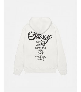 Худи Stussy World Tour Hoodie Pigment Dyed Natural - ???? ?20