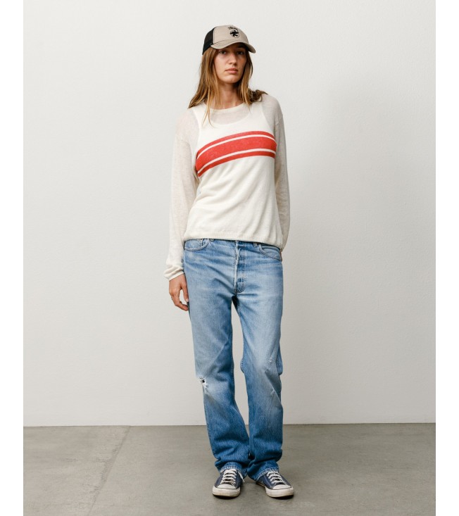 Свитер Stussy Lightweight Striped Sweater Bone