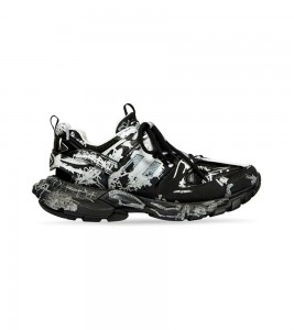 Balenciaga Track Graffiti Black White