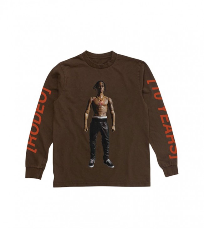 Лонгслив Travis Scott Rodeo 10 Years Action Figure Brown