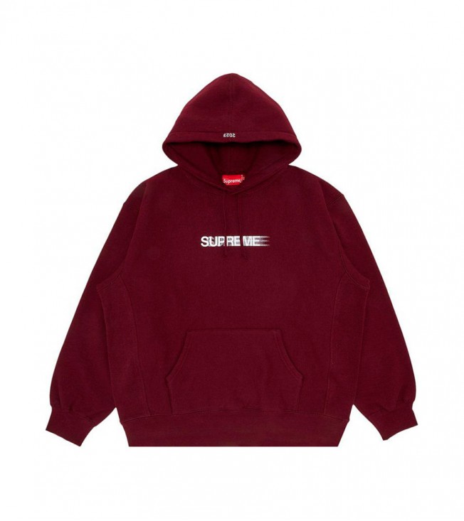 Supreme Motion Logo Hooded Sweatshirt (SS23) Burgundy