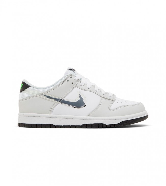 Nike Dunk Low Glitch Swoosh White Grey (GS)