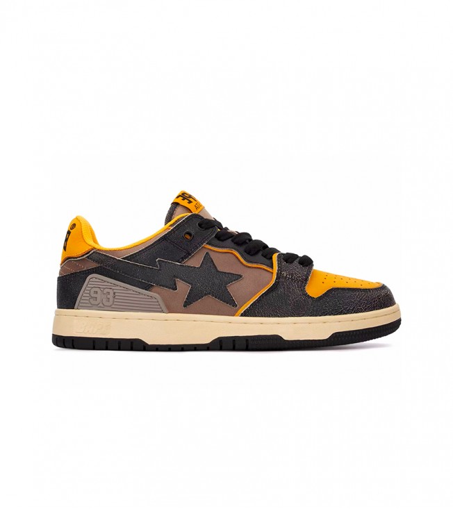 A Bathing Ape Bape SK8 Sta Vintage Black Yellow