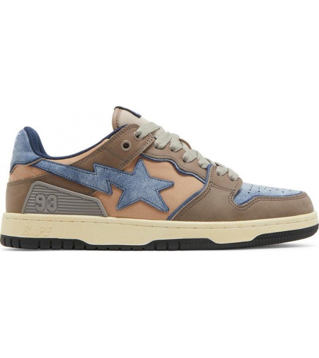 A Bathing Ape Bape SK8 Sta Vintage Beige Indigo