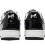 A Bathing Ape Bape Sta Patent Leather Black White