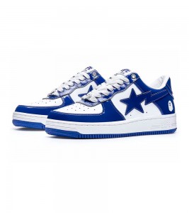 A Bathing Ape Bape Sta Patent Leather White Blue - ???? ?20