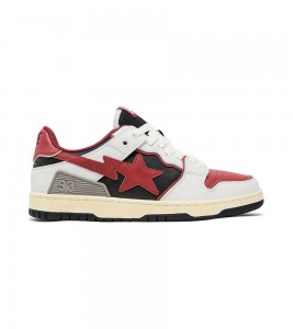 A Bathing Ape Bape SK8 Sta Vintage White Red