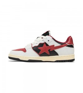 A Bathing Ape Bape SK8 Sta Vintage White Red - ???? ?20