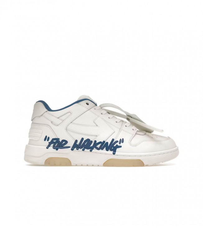 OFF-WHITE Out Of Office OOO Low Tops For Walking White White Dark Blue SS22