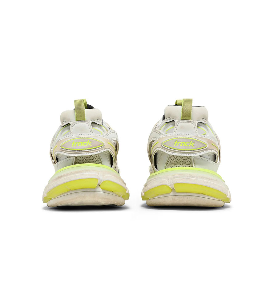 BALENCIAGA トレイルサンダル ホワイト・イエロー Balenciaga Track Worn Out In White Fluo Yellow - 542023W1GC39070