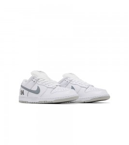 Nike Sb Dunk Low X Supreme White Metallic Silver - ???? ?20