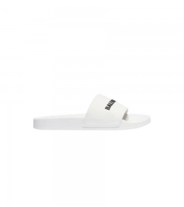 Balenciaga Pool Slides White