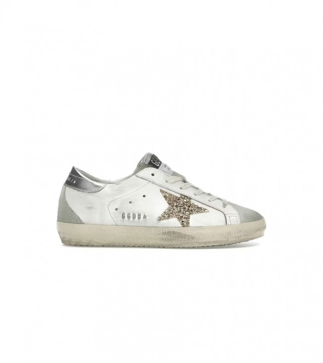 Golden Goose Super-star White Ice Gray Gold Glitter (WMNS)