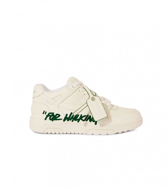 Off White For Walking White/green Sneakers