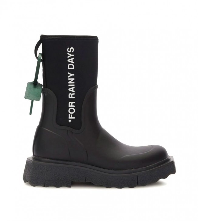 Off-White Regenstiefel mit Logo WMNS