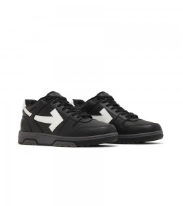 OFF-WHITE Out Of Office OOO Low Tops Black Grey White FW23 - Фото №2