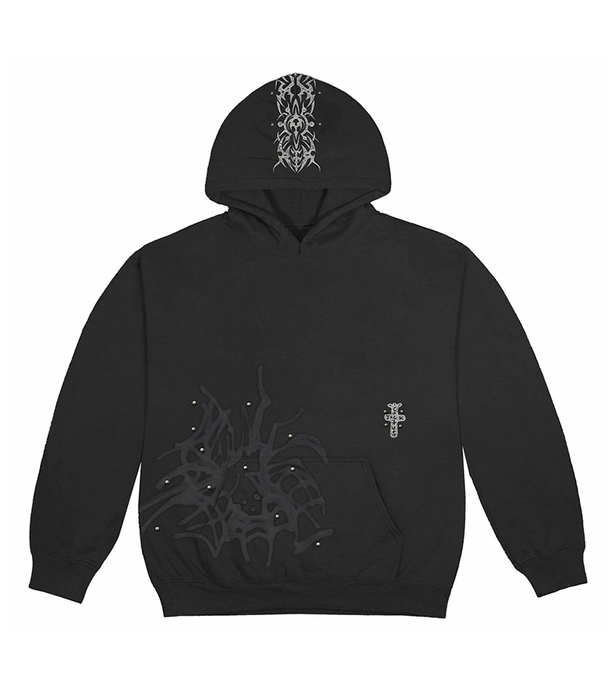 Худи Travis Scott Studded Pullover Hoodie Black - TR07042322